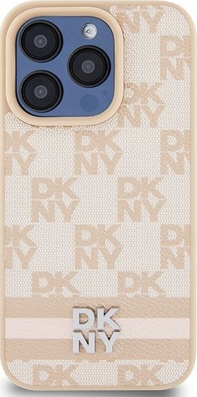 Mbulesë telefoni DKNY DKHCP15LPCPTSSP për iPhone 15 Pro 6.1", hardcase lëkurë, rozë