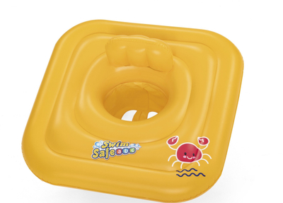 Ulese notuese për foshnje Bestway 32050 Swim Safe Step A, 76 x 76 cm, e kuqe e verdhë