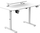 Гејминг маса Ultradesk Highlander, 120cm, електрично подесување на висина, бела