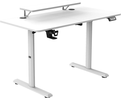 Гејминг маса Ultradesk Highlander, 120cm, електрично подесување на висина, бела