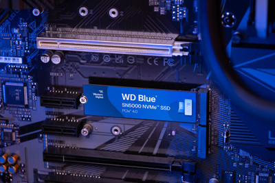 Disk SSD Western Digital Blue SN5000, 1 TB, PCIe Gen 4.0, 5150 MB/s, i kaltër