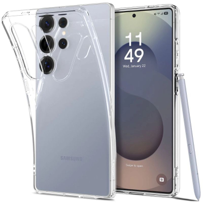 Mbrojtëse telefoni Spigen Liquid Crystal për Samsung Galaxy S25 Ultra, nga TPU i butë, transparente