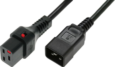 Kabllo rryme Microconnect PC1284, IEC C19, 1 m, e zezë