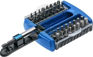 Set bitash kaçavidash Hogert Technik HT1S402, me mbajtëse plastike, shumëprofile, blu