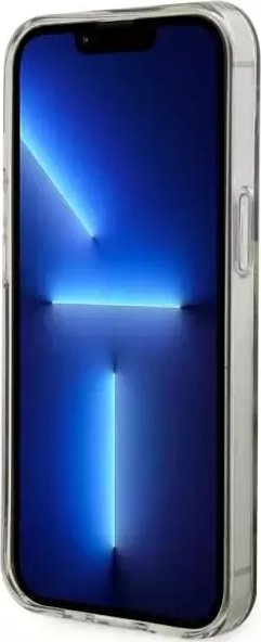 Mbulesë telefoni Guess Golden Marble, për iPhone 14 Plus 6.7", hardcase, MagSafe, e zezë