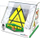 Puzzle piramidë Meffert's Pyraminx Edge, përmasë normale, me ngjyra
