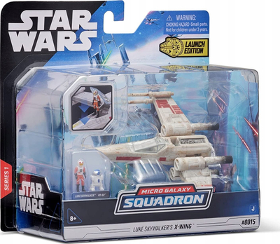 Lodër Star Wars Micro Galaxy Squadron X Wing Luke Skywalker, 12cm, me figura, e bardhë