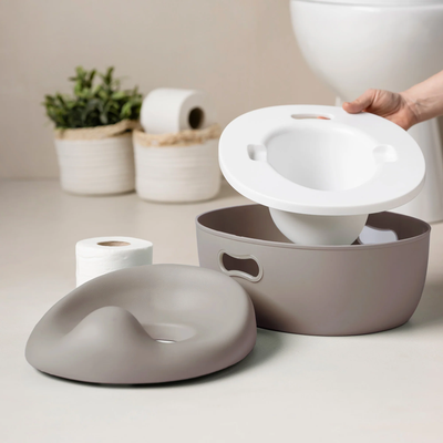 Oturak për fëmijë Nattou Potty Care, 3 në 1, taupe