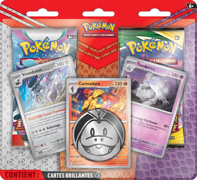 Set letra Pokémon TCG Scarlet & Violet Obsidian Flames, 3 booster, shumëngjyrësh