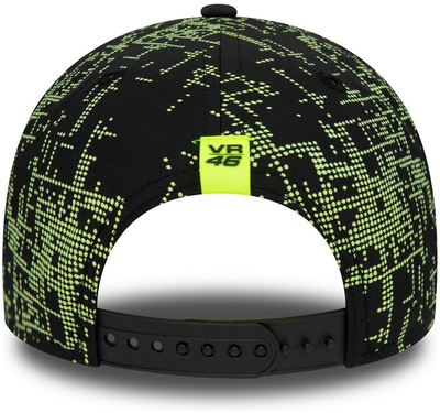 Kapele New Era VR46 Poly Print 9FORTY, poliestër, e rregullueshme, e zezë