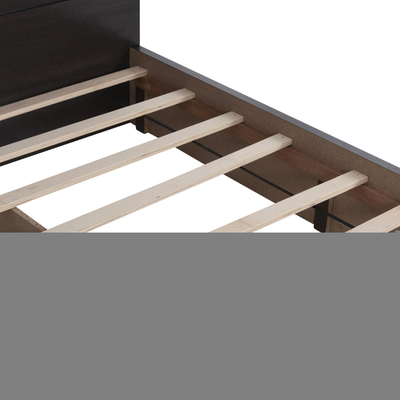 Krevat dopio Melamine Capri HM312.11, për dyshek 150x200 cm, me 2 sirtarë, wenge