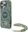 Mbulesë telefoni Guess IML Flowers Allover Electro and Pearl Strap MagSafe për iPhone 16 Pro 6.3\", me rrip me rruaza, jeshile