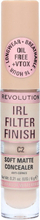 Korrektor Makeup Revolution IRL Filter 16H Hydrating Full Coverage C2, mbulim i plotë, ngjyrë e çelët