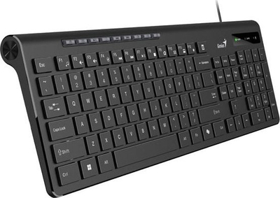 Tastierë Genius Slimstar 230 II Copilot, me kabllo USB, multimediale, e zezë