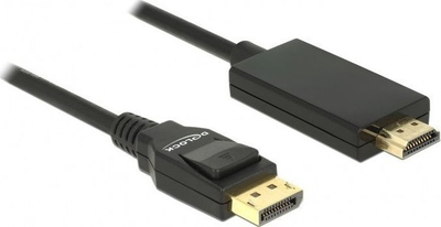 Kabllo Delock DisplayPort - HDMI, 3m, e zezë