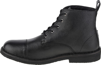 Çizme lëkure Track Ankle Boots, tabe gome, të zeza