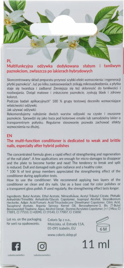 Trajtues thonjsh LC+ Conditioner për thonj të dobësuar, 11 ml, transparent