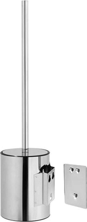 Mbajtëse furçe tualeti Karag 9677, çelik inox, montim murale, krom