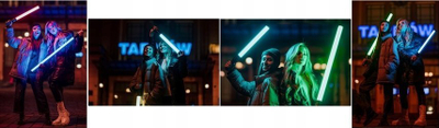 Llambë LED Quadralite RGB SmartStick 20, 20W, portative, e zezë