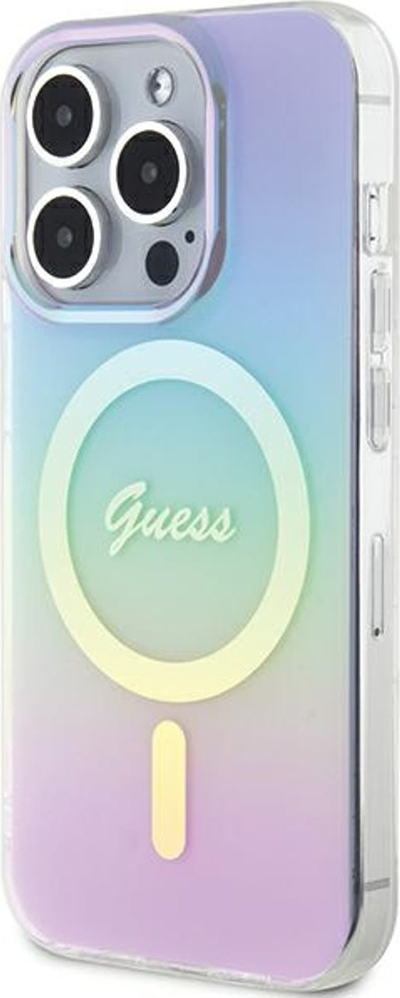 Kapak telefoni Guess GUHMP15LHITSU, për iPhone 15 Pro 6.1", MagSafe, vjollcë