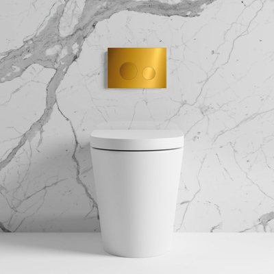 Buton shkarkimi WC KK-Pol Button M11, plastikë, gold gloss