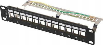 Panel patch Lanberg PPU5-9012-B, 12 porte, 1U 10", FTP, i zi