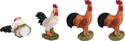 Set me figura gjelash dekorativë polyresin, 4 copë, shumëngjyrësh