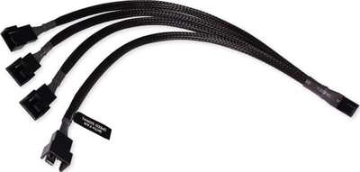 Kabllo Y-Splitter Alphacool 18683, 4-Pin në 4x 4-Pin PWM, 30cm, e zezë