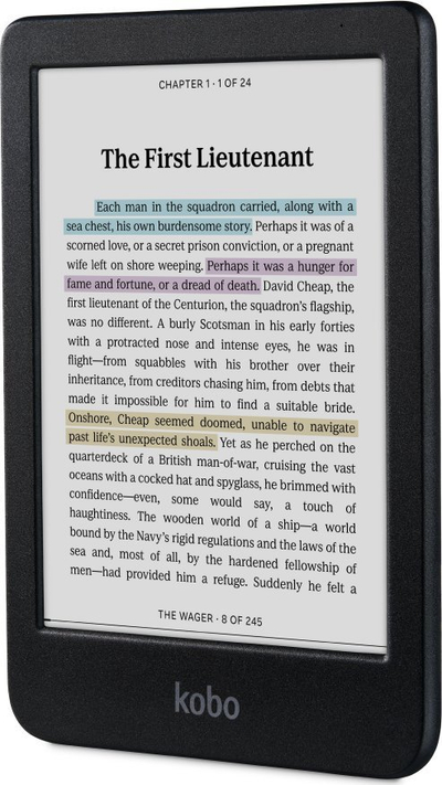 Електронски читач Kobo Clara Colour, 6", 16GB, црн