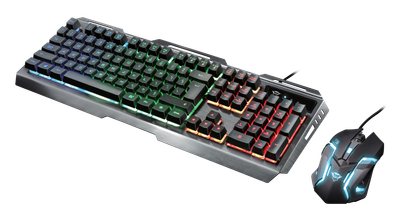 Set tastierë dhe maus gaming Trust Tural GXT, 845, RGB, i zi