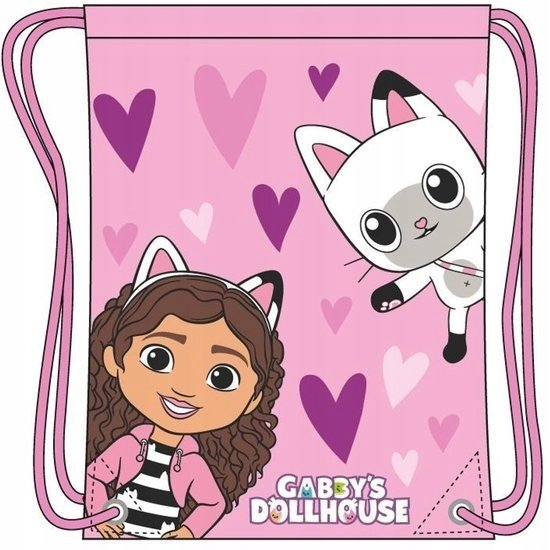 Çantë sportive Gabby's Dollhouse Gym Bag, 40x37.5cm, për fëmijë, rozë
