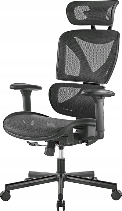 Karrige zyre ergonomike ART MANAGER, rrotulluese, mbështetje për shtyllën kurrizore, e zezë