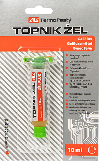 Fluks saldimi në xhel RMA, 10ml, kafe e çelët
