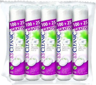Pambuk Cleanic Pure Effect rreth, 5x125 copë