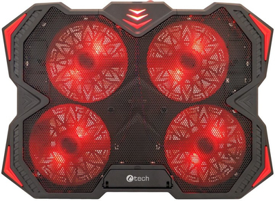 Mbajtëse ftohëse C-TECH Chladící Zefyros (GCP-01R), 17,3", e kuqe