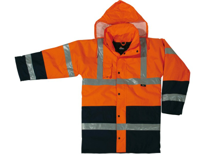 Xhaket pune Herock Parka Contrast, high visibility, XXXL, portokalli fluo me blu navy