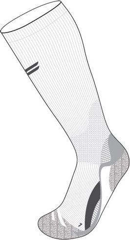 Çorape vrapimi Fuse RUNNING COMPRESSION PERFORMANCE, kompresion, antibakteriale, bardh e gri
