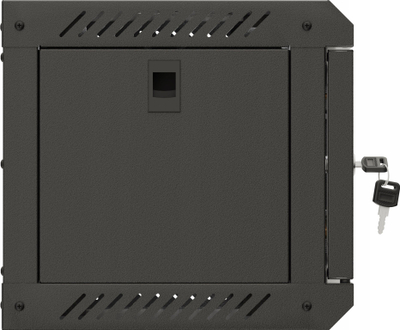 Kabinet muror rack 10" 6U, 30x30x37 cm, derë xhami, gri