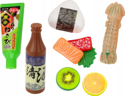 Set lodër sushi Lean Toys, 22 pjesë, për kalamaj 3+, shumëngjyrësh