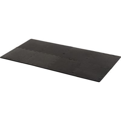 Сет подна подлога Pure2Improve Puzzle Mat, 8 делови, пластика, црна