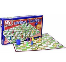 Loja tavoline Trefl Moomin Snakes and Ladders, për kalamaj, shumëngjyrëshe