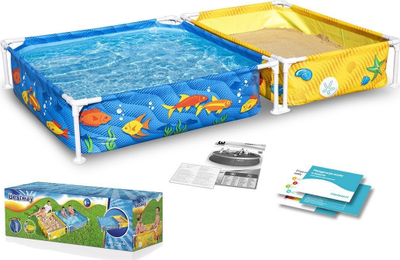 Set pishinë dhe sandbox për kalamajt Bestway My First Frame, 213x122x30.5cm, ngjyra plot