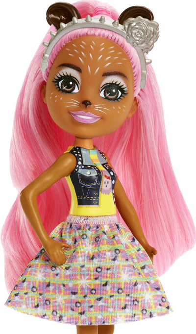 Kukull Mattel Enchantimals City Tails Hensley Hedgehog, me figurinë Spiney, me aksesorë, shumëngjyrëshe