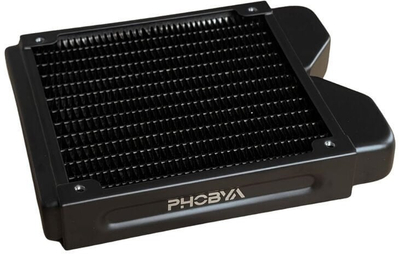 Radiator për ftohje uji Phobya R27 S120, 120mm, 18 FPI, i zi