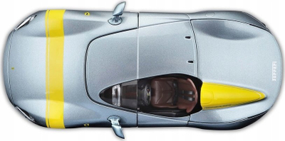 Maket veture Bburago Ferrari Monza SP1, shkalla 1:18, metal, gri me të verdhë