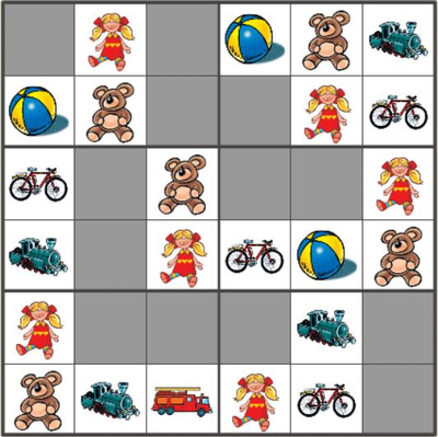 Libër sudoku për kalamaj “My First Sudoku”, 18 tabela, me figura me ngjyra
