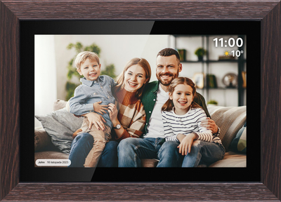 Kornizë dixhitale fotosh Kruger&amp;Matz FRAMEO, 10.1", Wi‑Fi, 16GB, kafe dru
