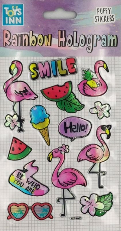 Stikera dekorativë Stnux Rainbow Hologram Smile, set 10 copë, shumëngjyrësh