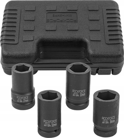 Set çelësash goditës Rockforce 1", 27-36mm, profil 6-këndësh