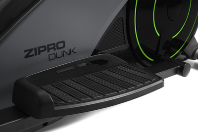 Biçikletë eliptike elektro-magnetike Zipro Dunk, iConsole +, e zezë / gjelbër